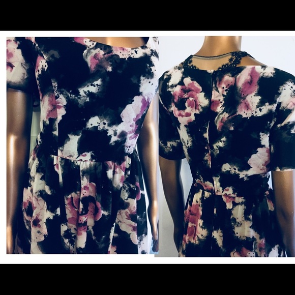 Torrid Fit & Flare Dress Skater Watercolor Sz 16 - Picture 4 of 8